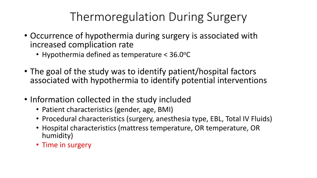 thermoregulation during surgery