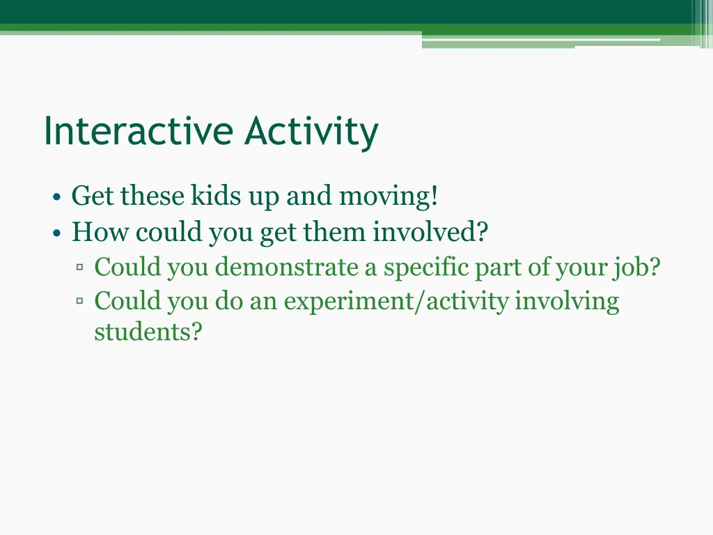 interactive activity