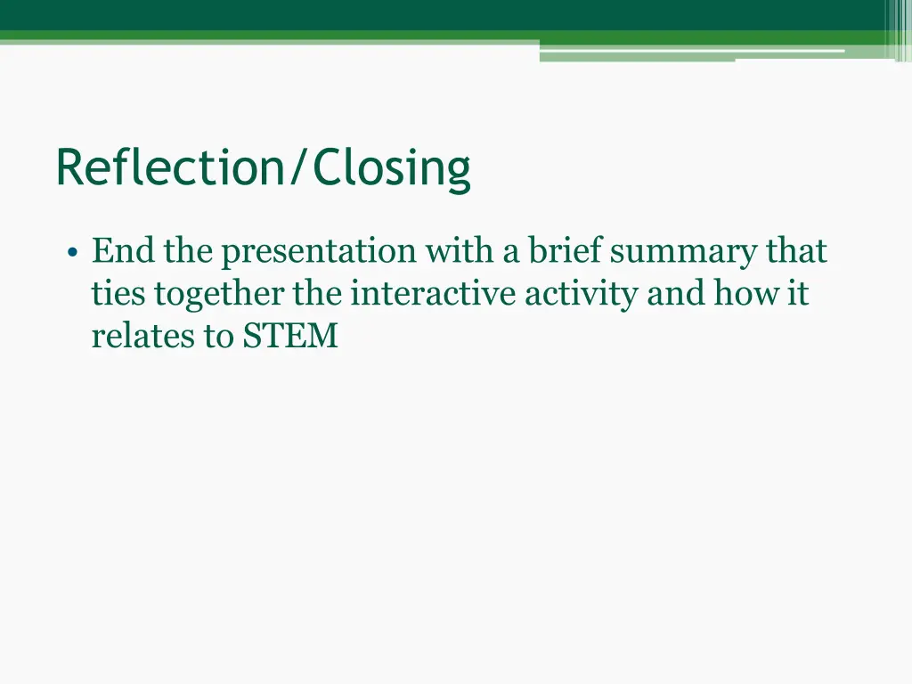 reflection closing