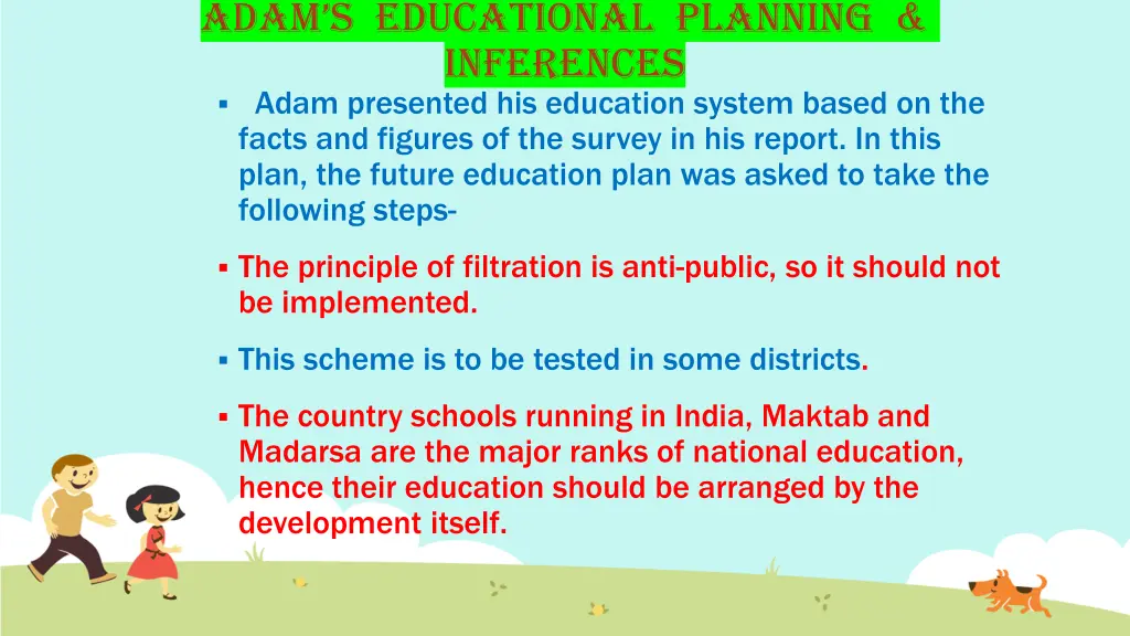 adam s educational planning inferences adam