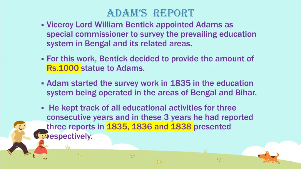 adam s report