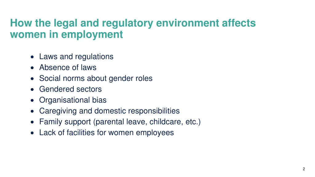 how the legal and regulatory environment affects