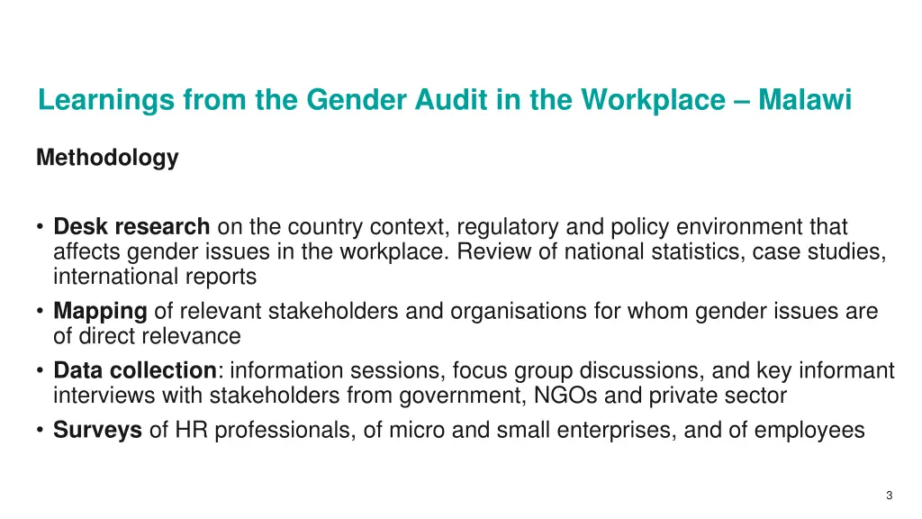 learnings from the gender audit in the workplace