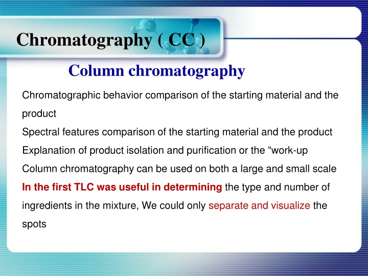 chromatography cc