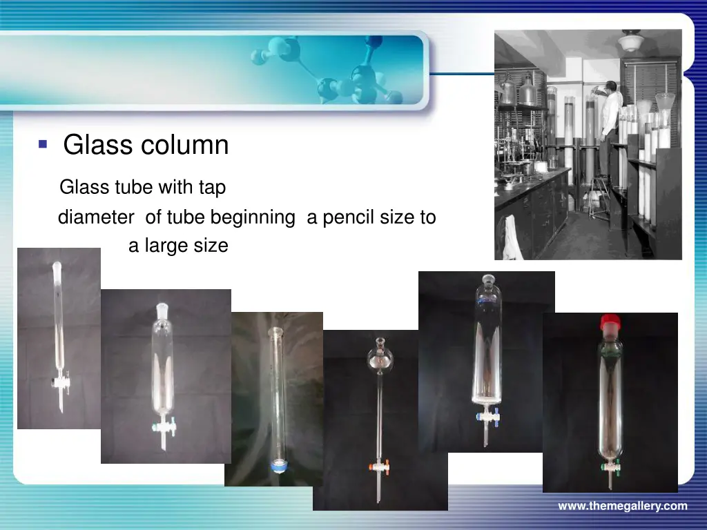 glass column glass tube with tap diameter of tube