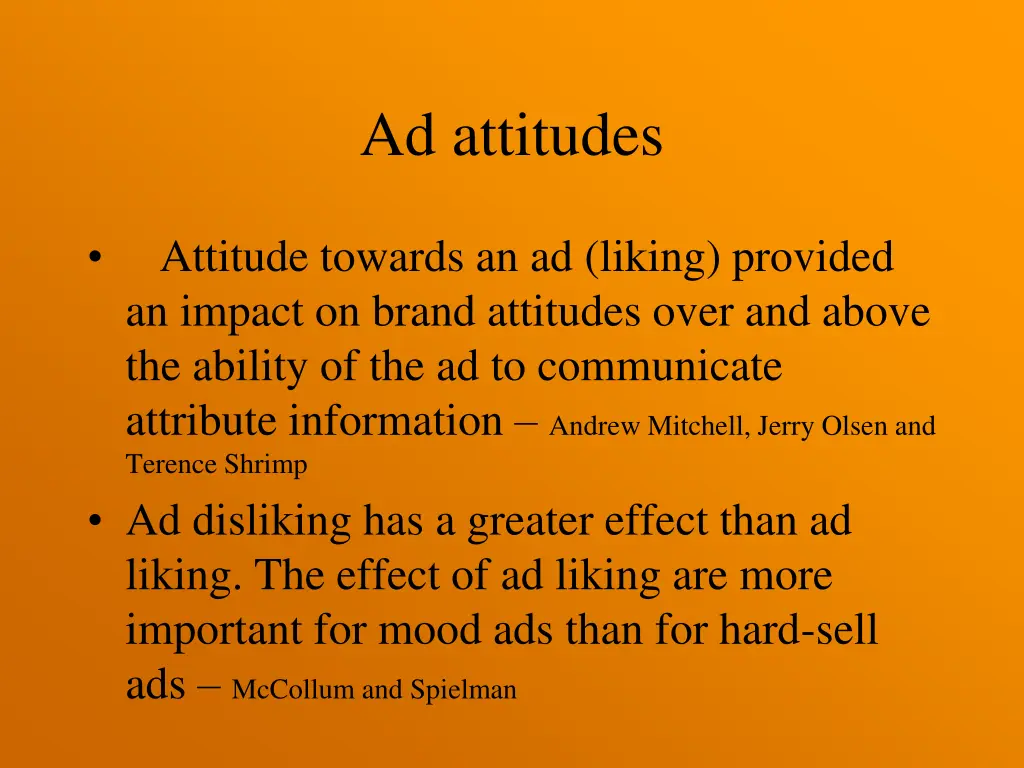 ad attitudes