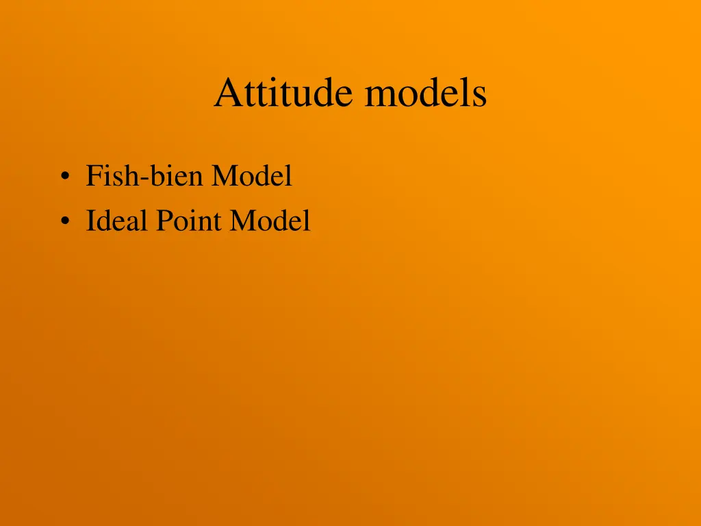 attitude models