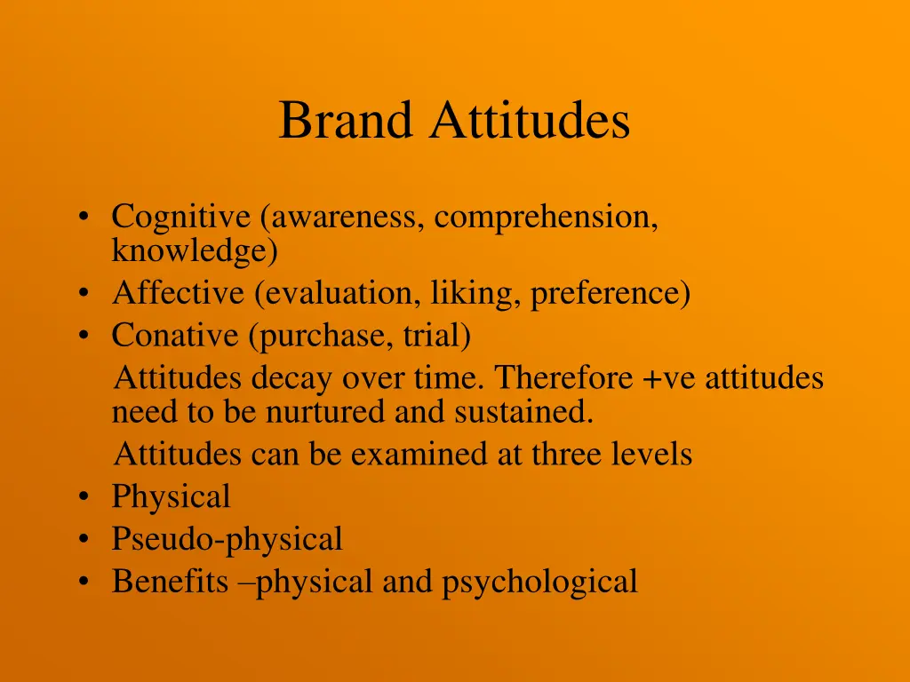 brand attitudes