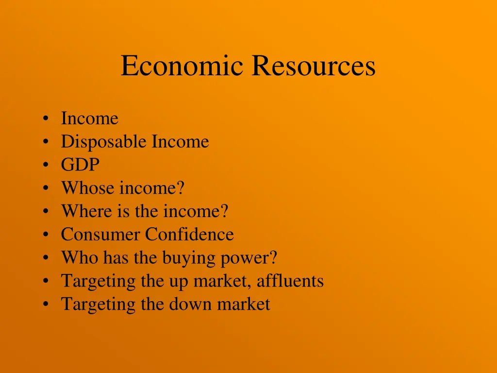 economic resources