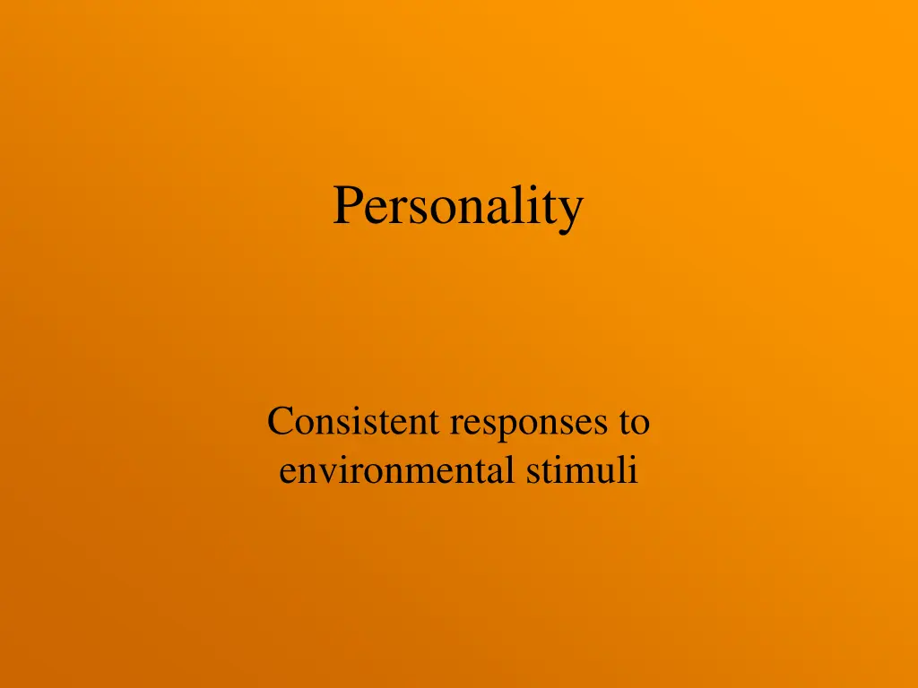 personality