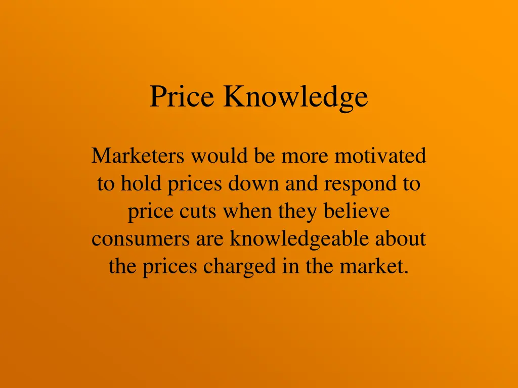 price knowledge