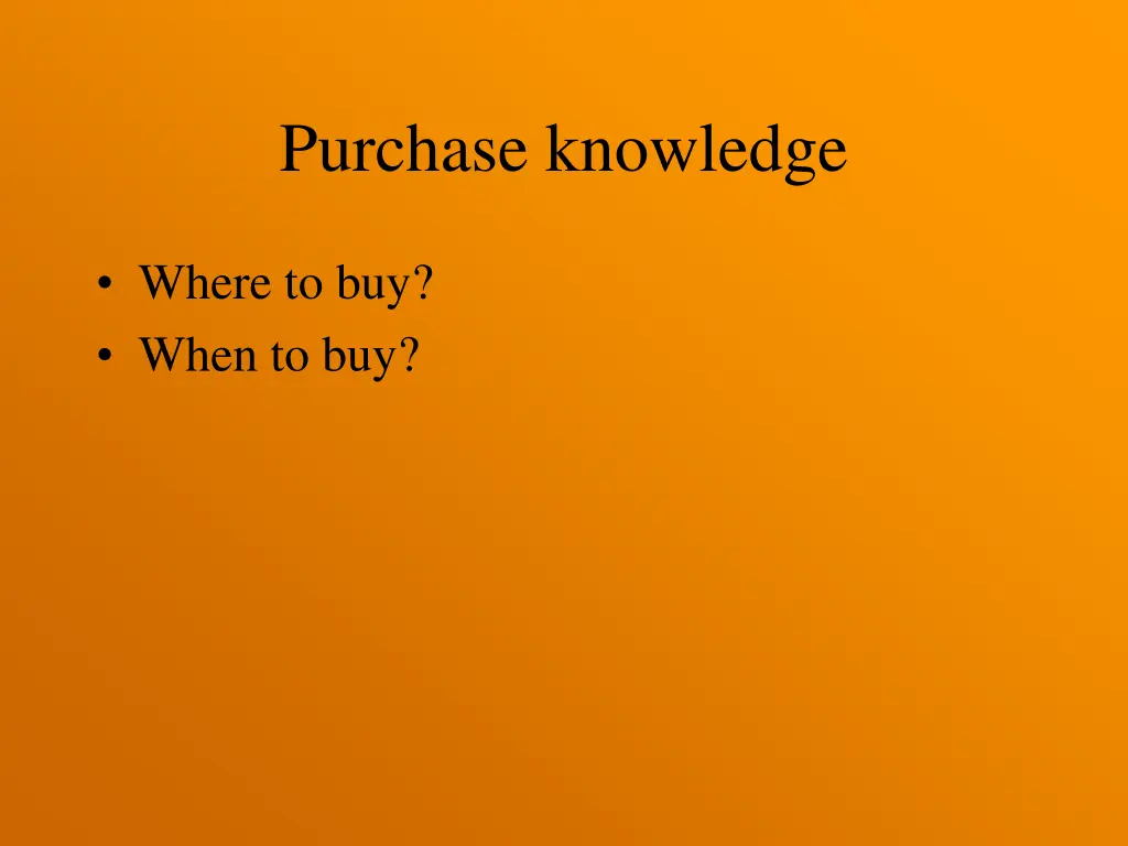 purchase knowledge