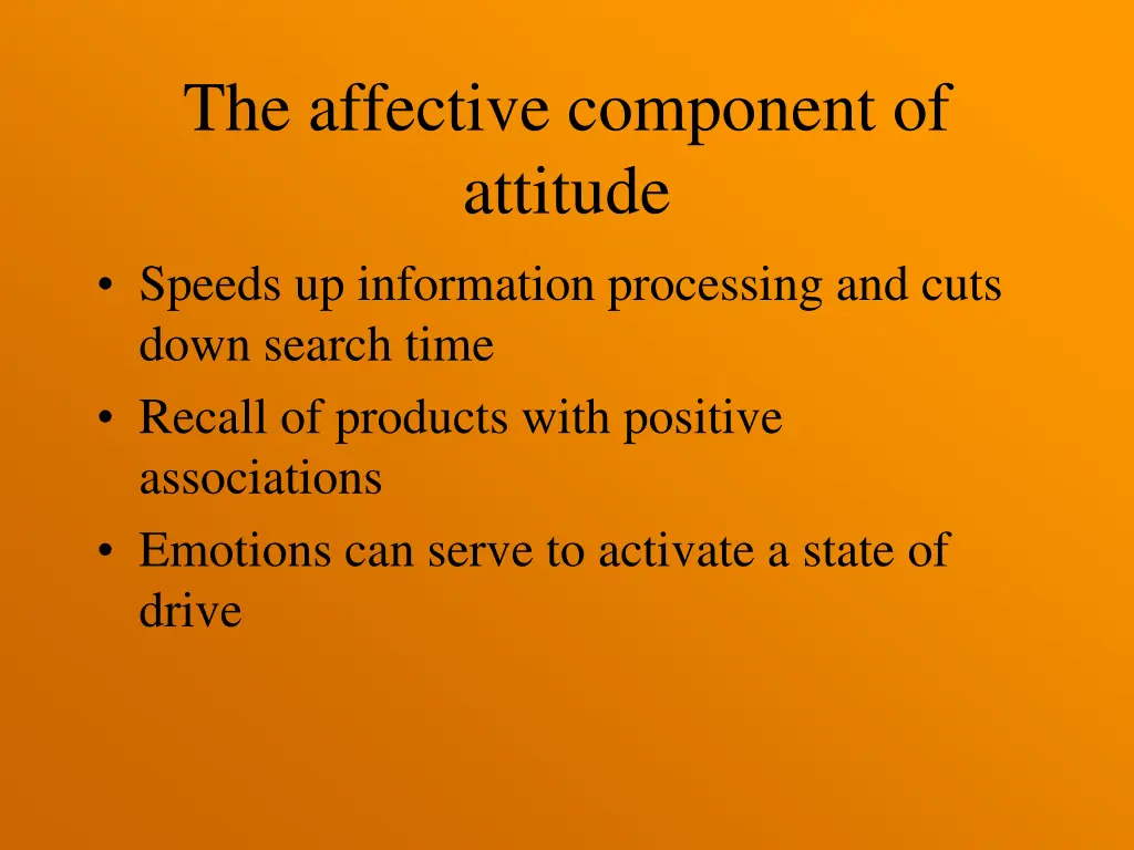 the affective component of attitude