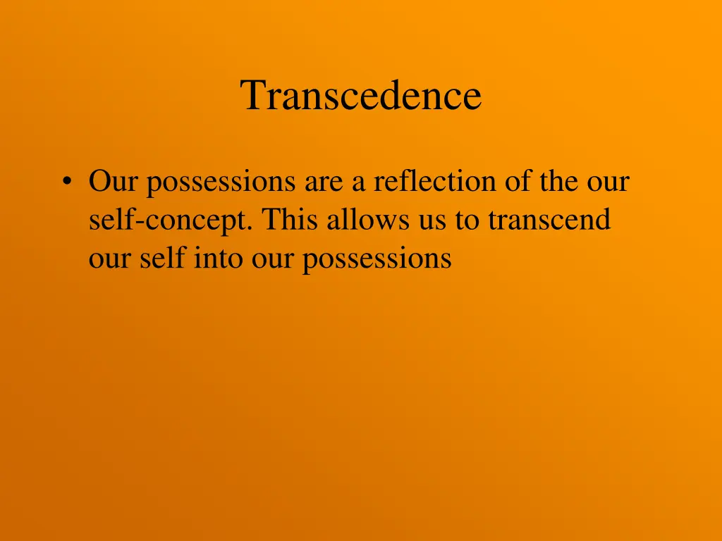 transcedence