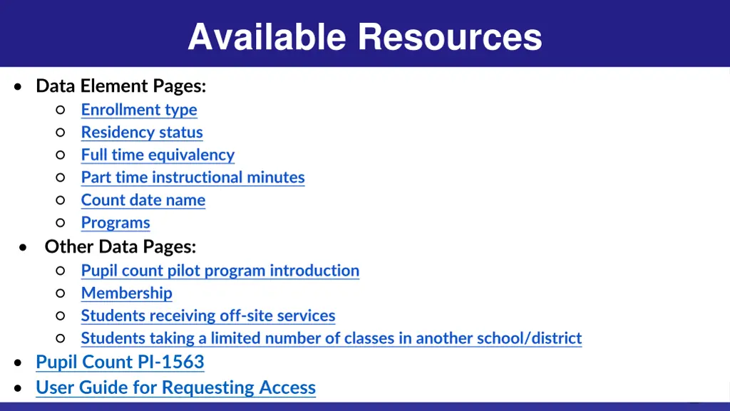 available resources