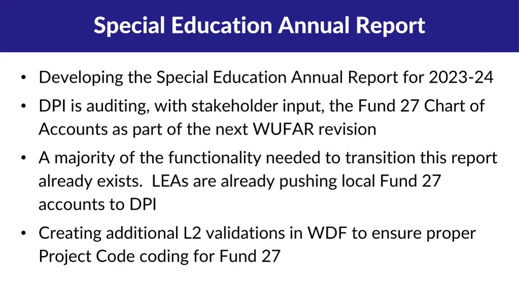 special education annual report