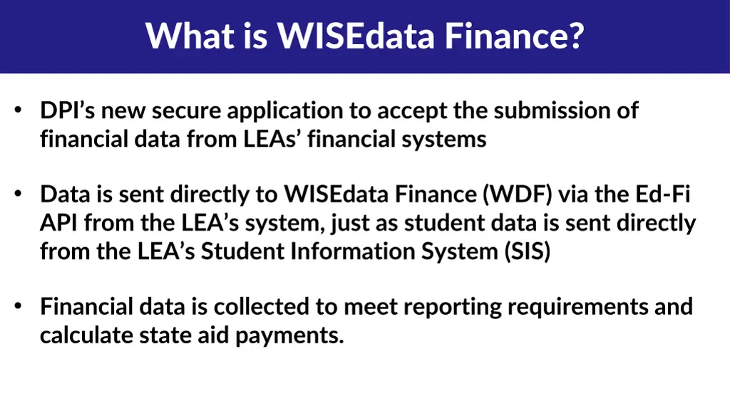 what is wisedata finance