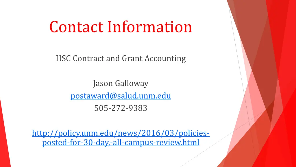 contact information