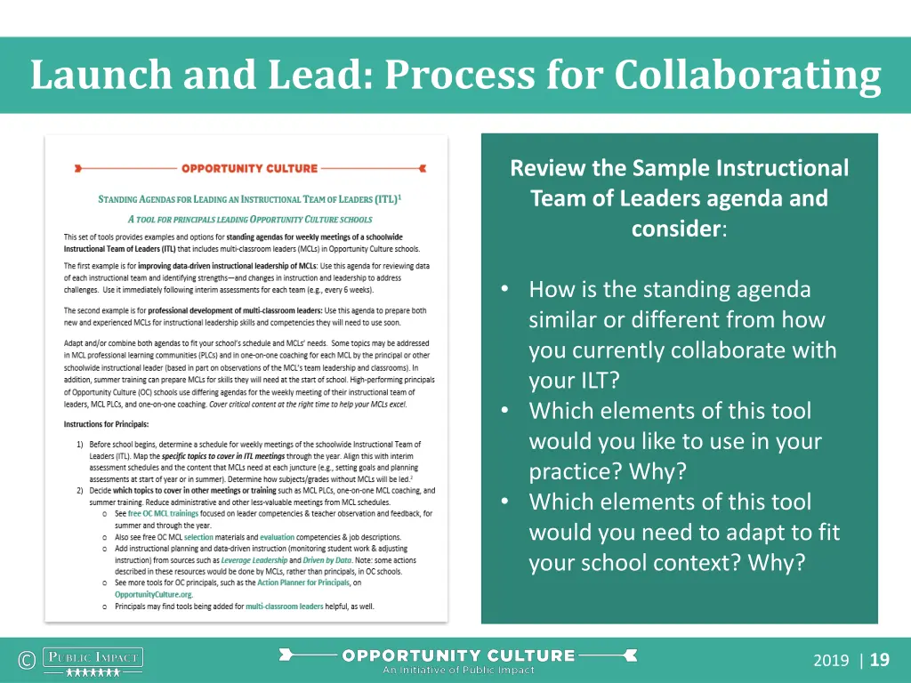 launch and lead process for collaborating