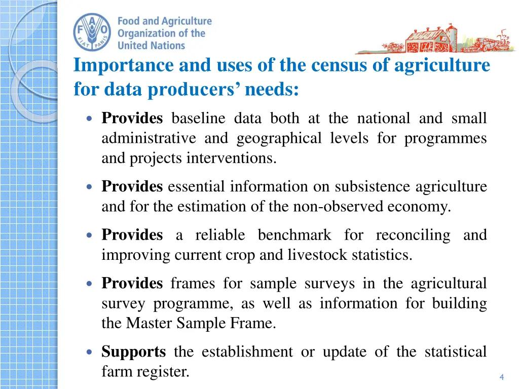 importance and uses of the census of agriculture 1