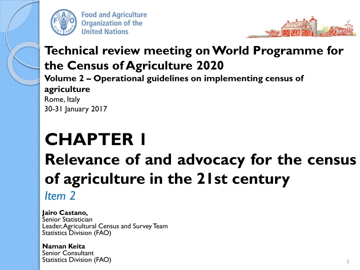 technical review meeting on world programme