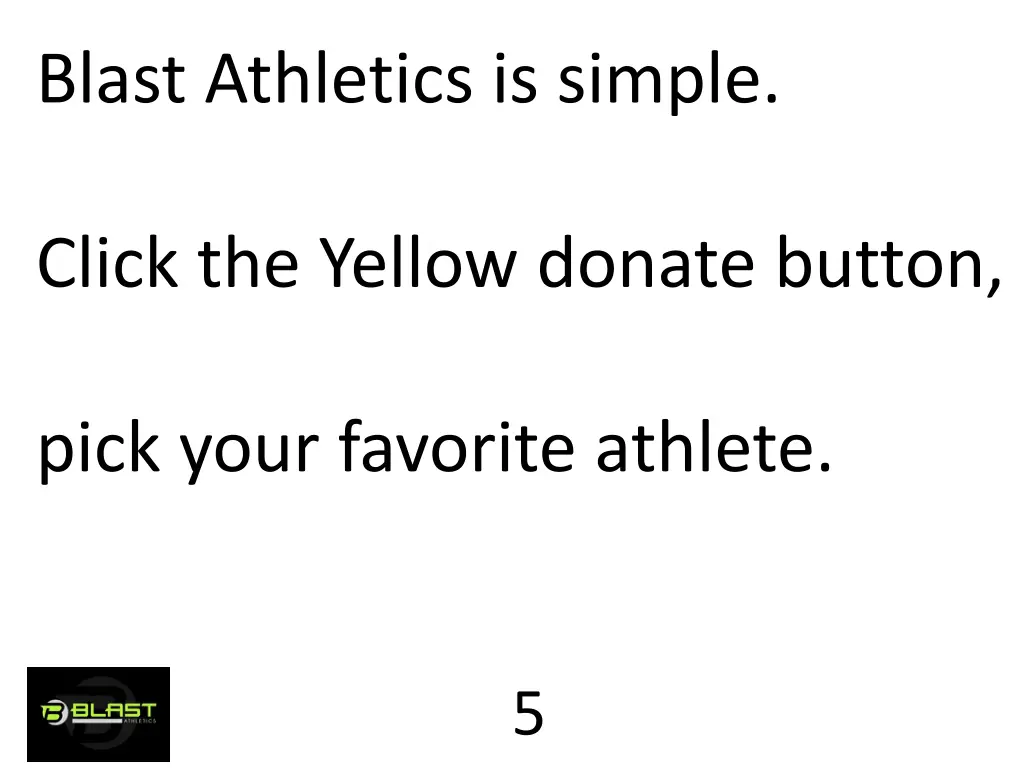 blast athletics is simple