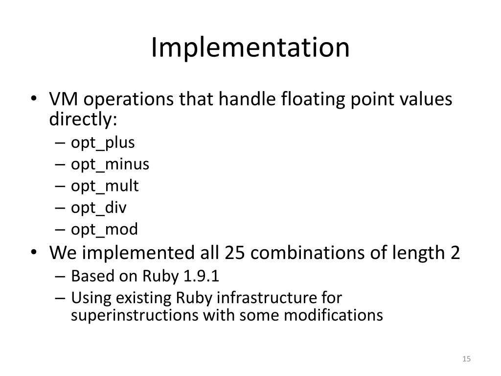 implementation