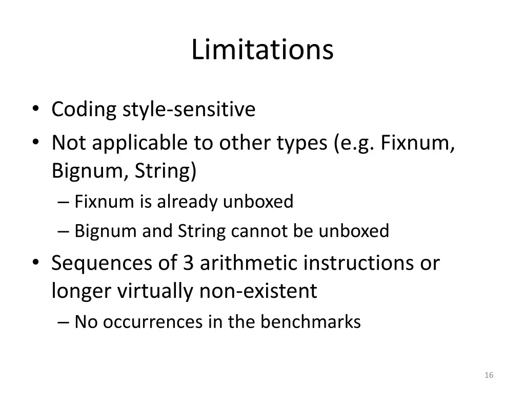 limitations