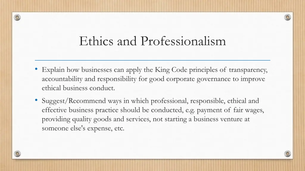 ethics and professionalism 4