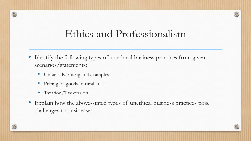 ethics and professionalism 7
