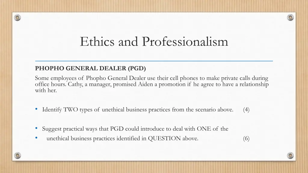 ethics and professionalism 9
