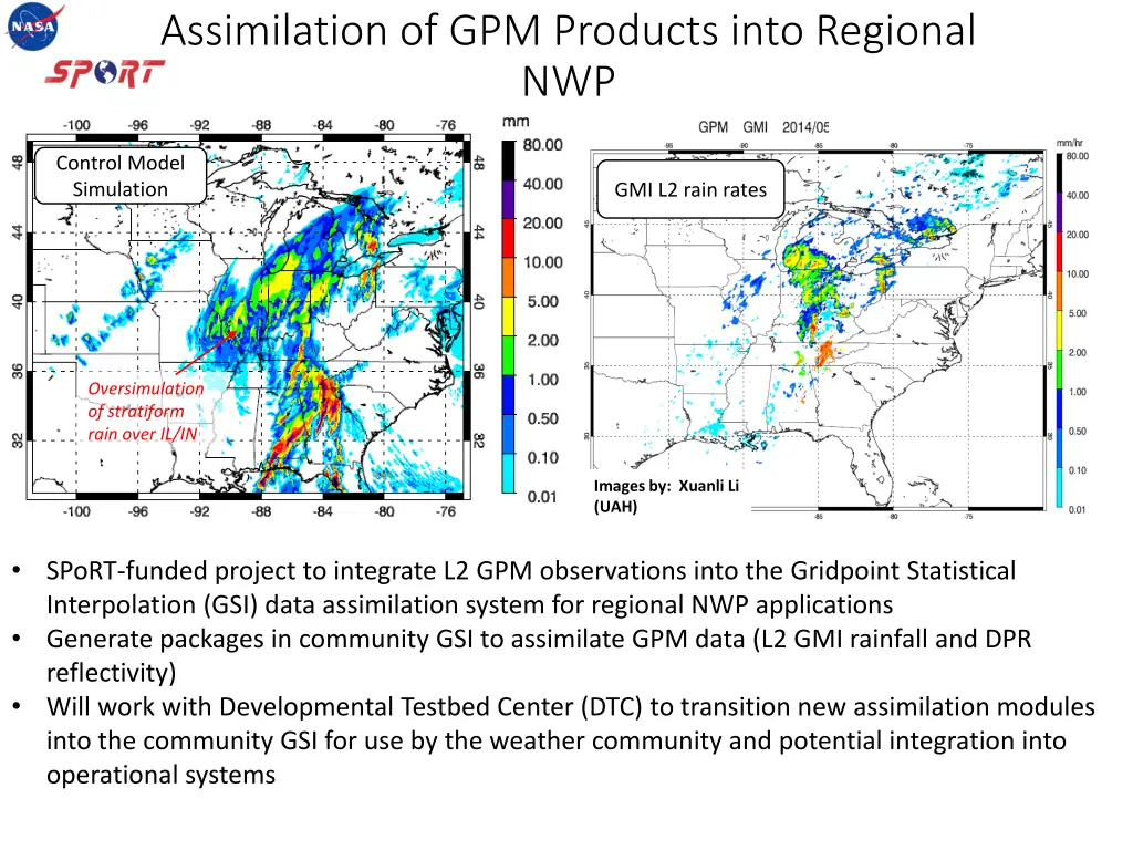 assimilation of gpm products into regional nwp
