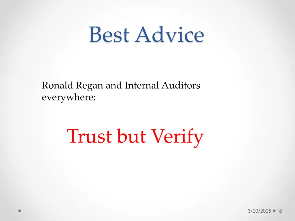 best advice