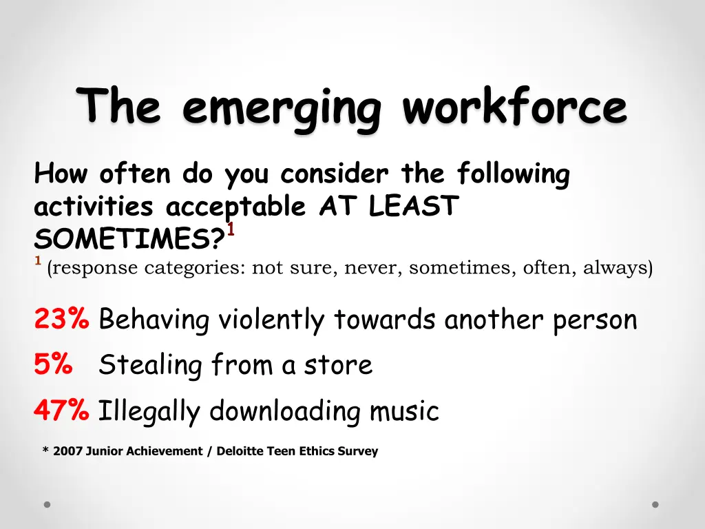 the emerging workforce 1