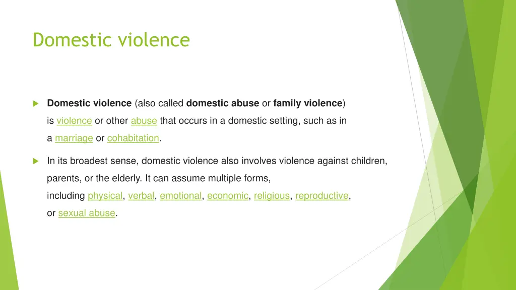 domestic violence