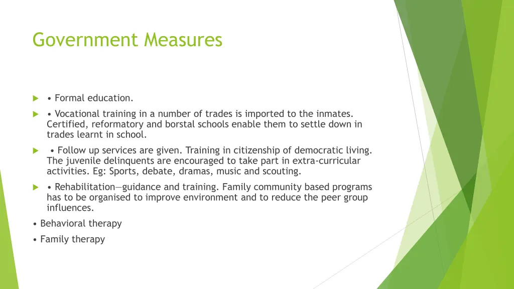 government measures