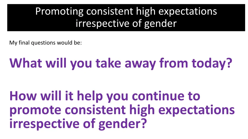 promoting consistent high expectations 2