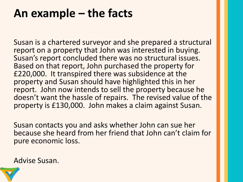 an example the facts