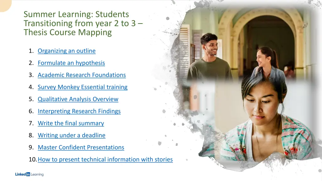 summer learning students transitioning from year 1