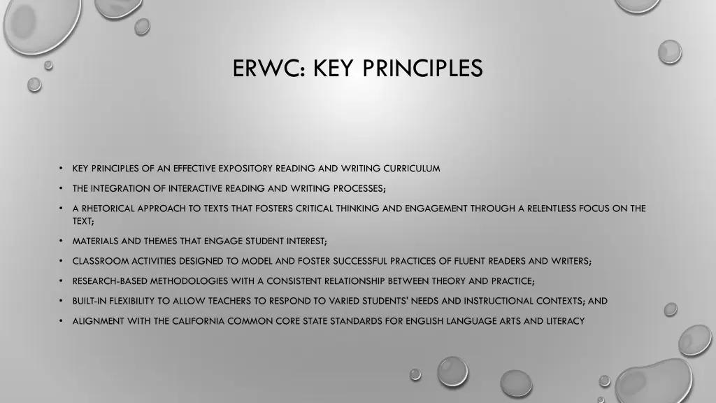 erwc key principles
