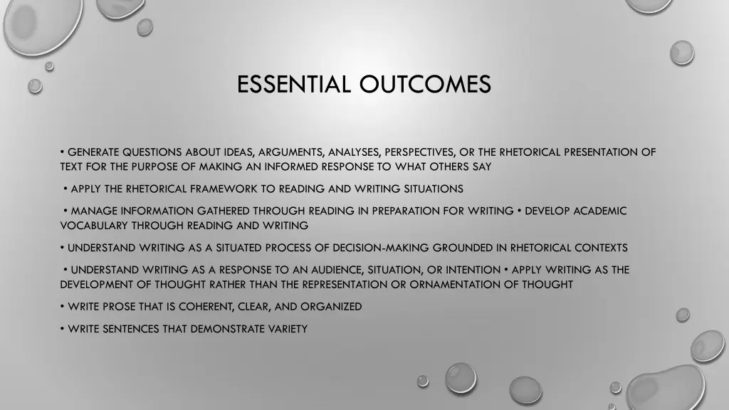 essential outcomes
