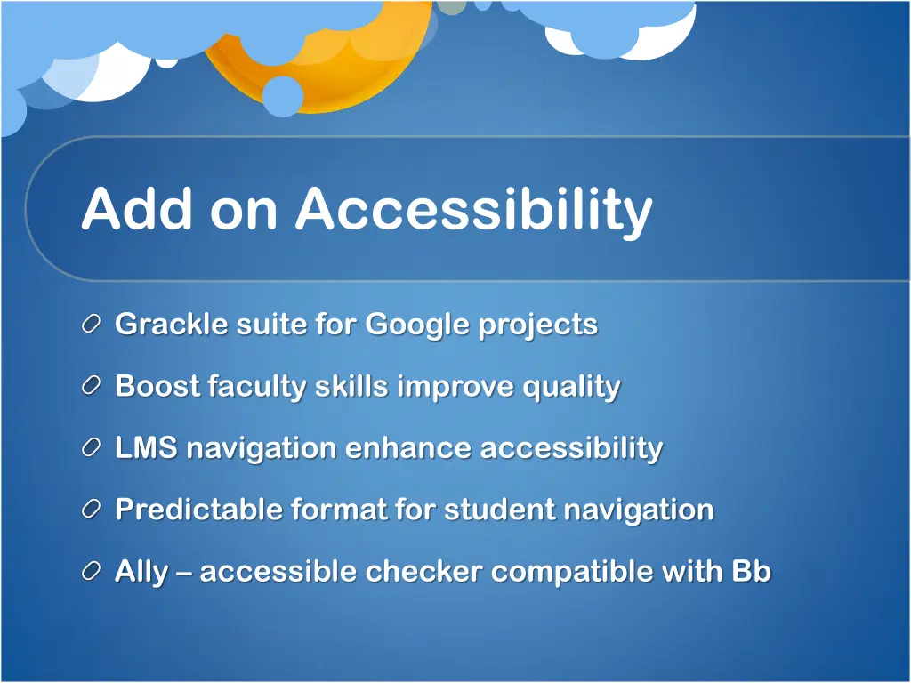 add on accessibility