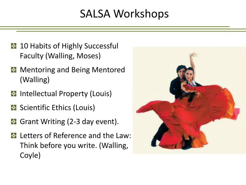 salsa workshops