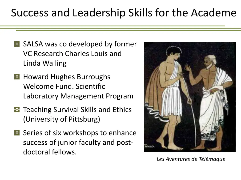 success and leadership skills for the academe
