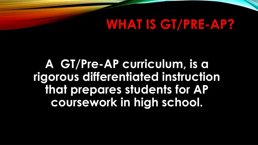 what is gt pre ap