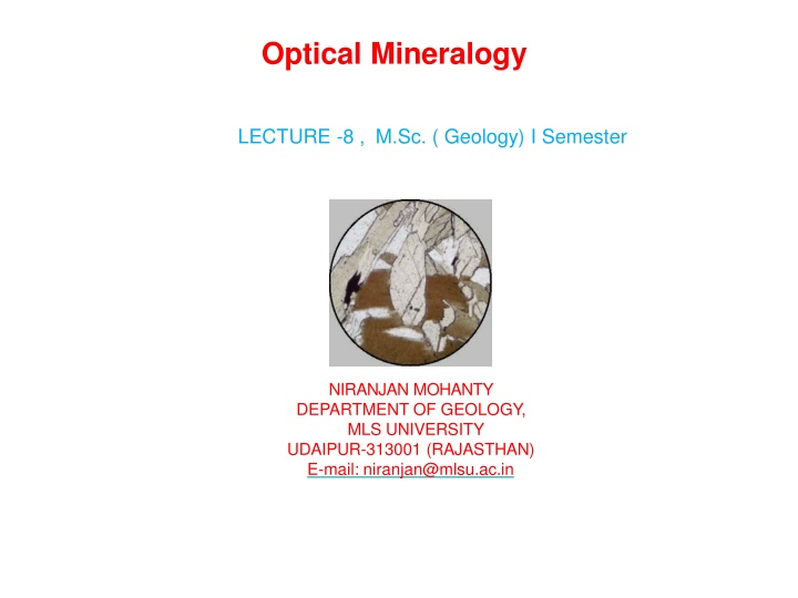 optical mineralogy