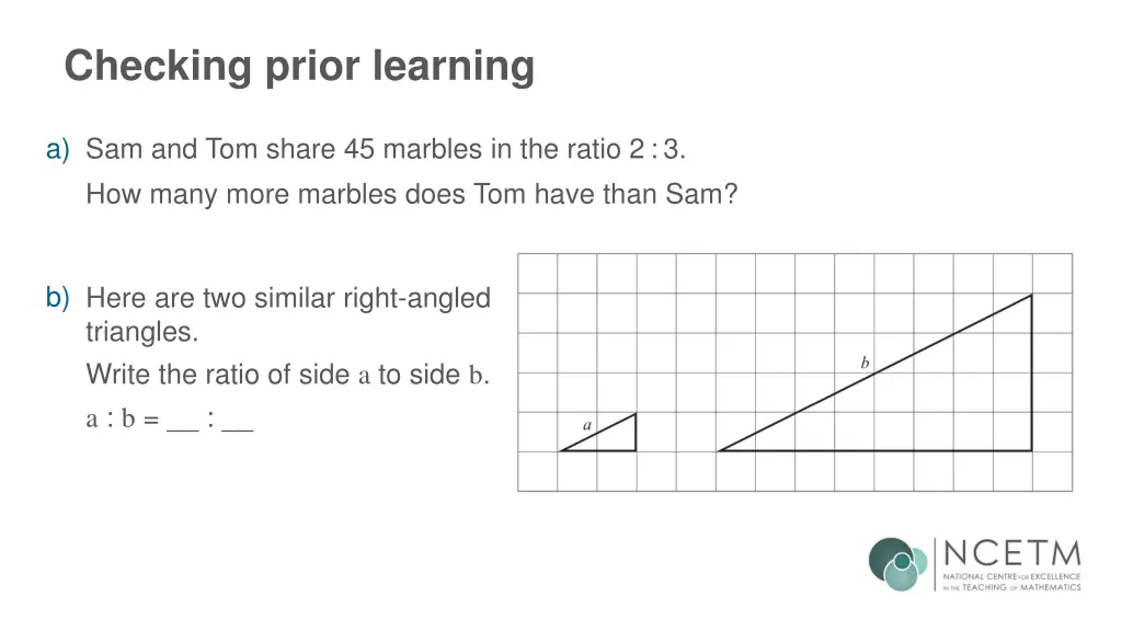 checking prior learning
