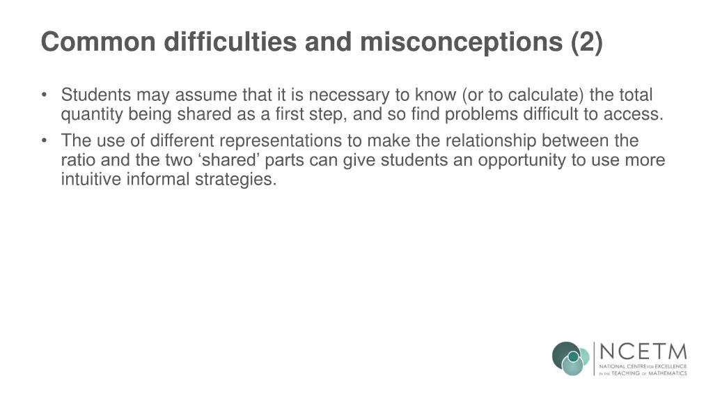 common difficulties and misconceptions 2