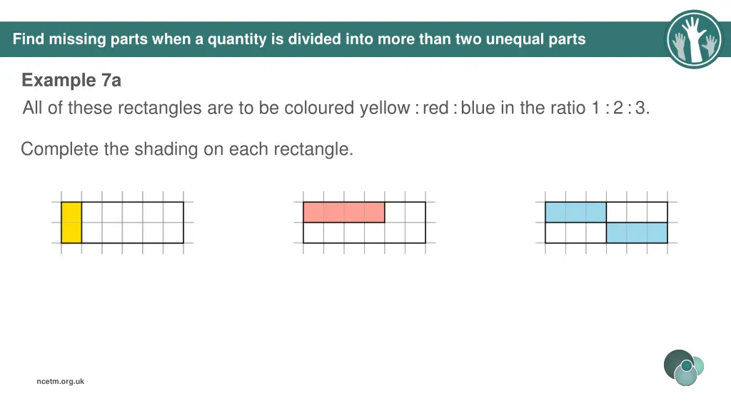 find missing parts when a quantity is divided