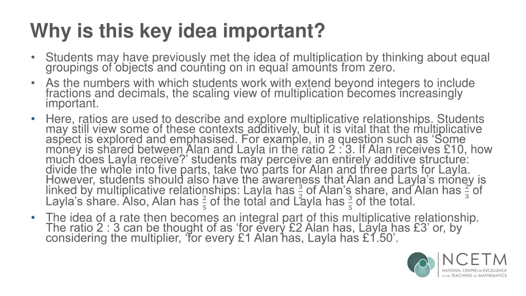 why is this key idea important